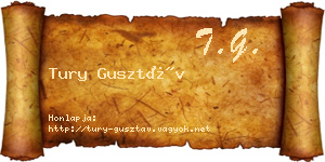 Tury Gusztáv névjegykártya